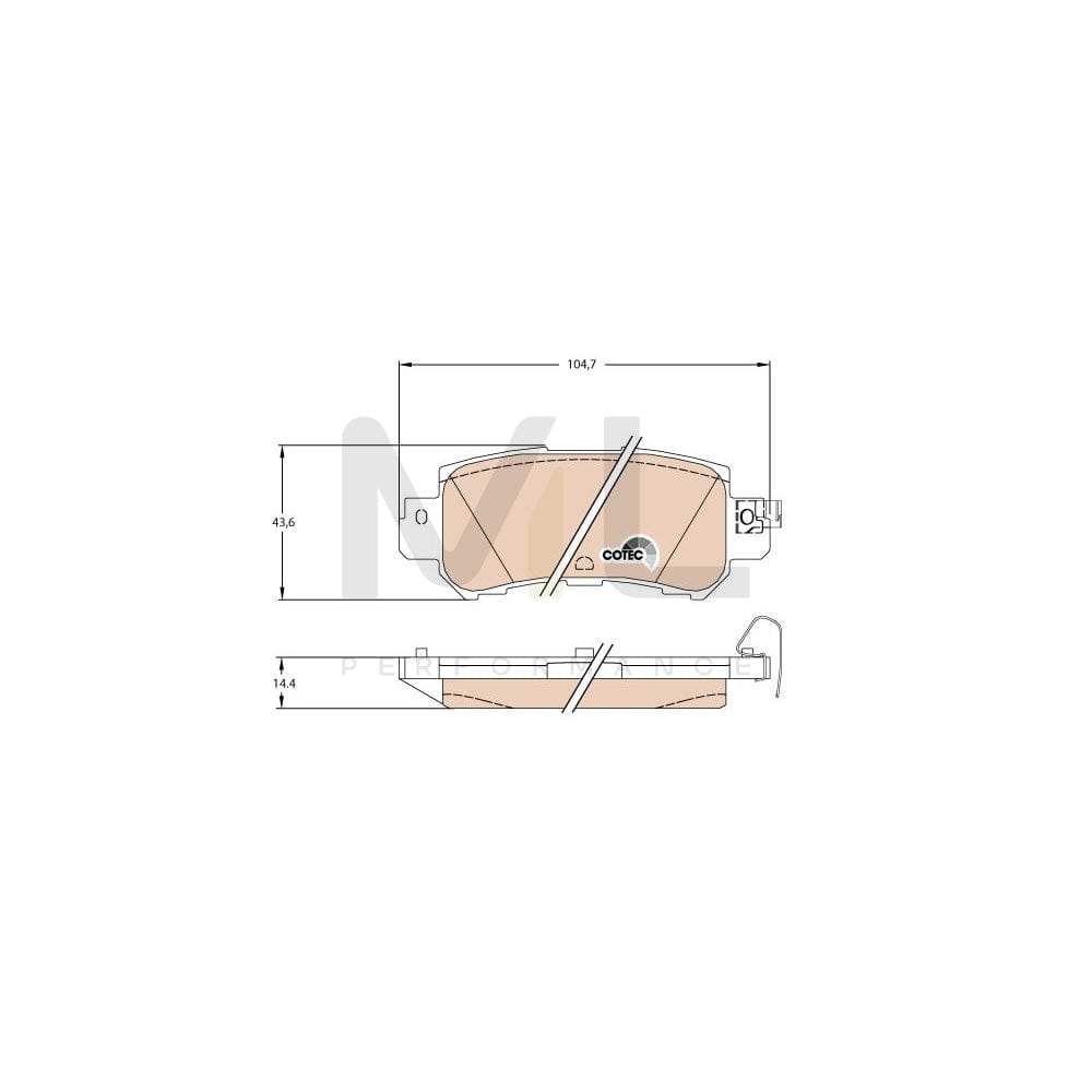 TRW Gdb3539 Brake Pad Set Cotec, With Acoustic Wear Warning