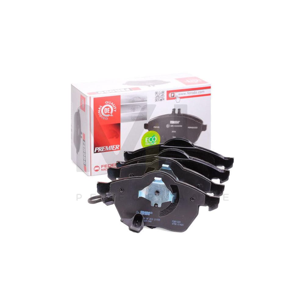 Ferodo Premier Eco Friction FDB1323 Brake Pad Set Incl. Wear Warning Contact, With Piston Clip, Without Accessories