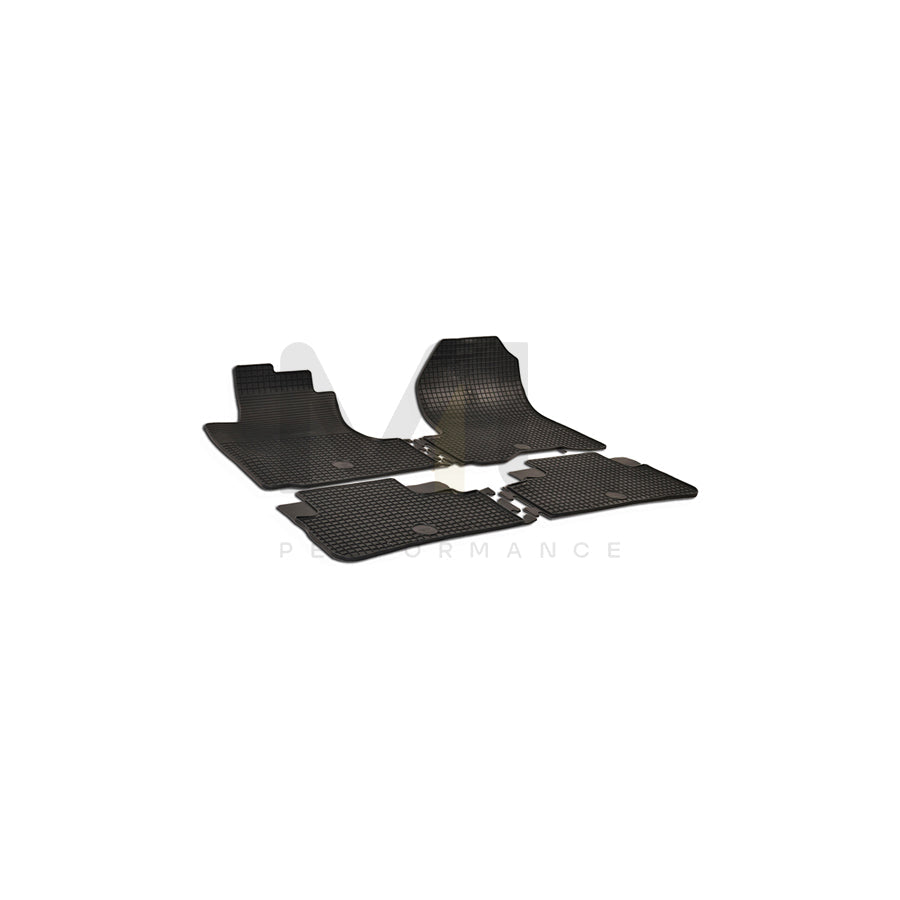 WALSER 50347 Floor mat set for HONDA CR-V III (RE) Elastomer, Front and Rear, Quantity: 4, Black
