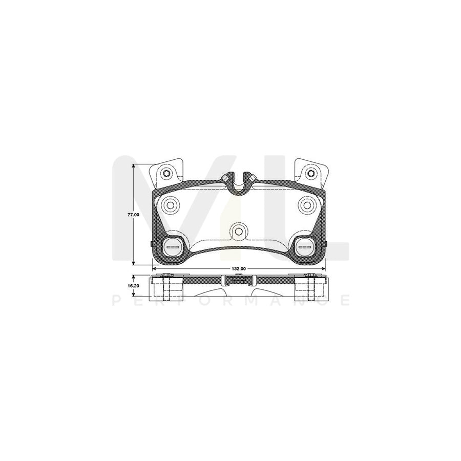 Bosch 0986Tb3088 Brake Pad Set Excl. Wear Warning Contact | ML Performance Car Parts