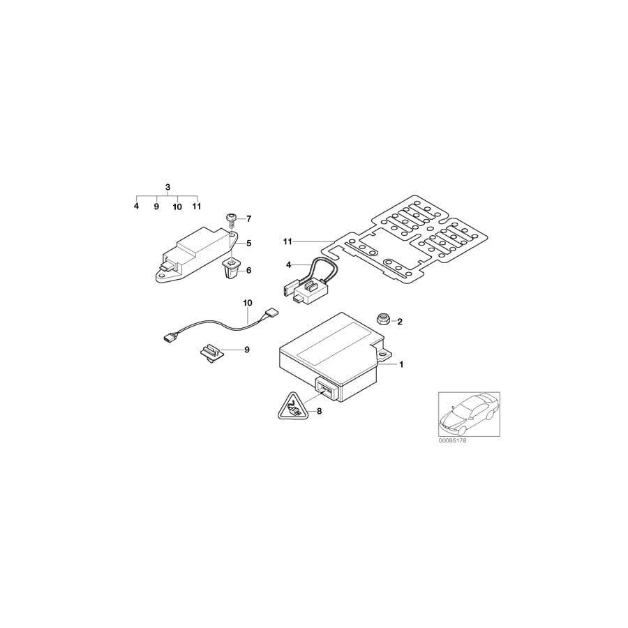 Genuine BMW 61138364608 E38 E39 E46 Covering Cap 50POL. Z CODE (Inc. 535i, 318i & 740i)