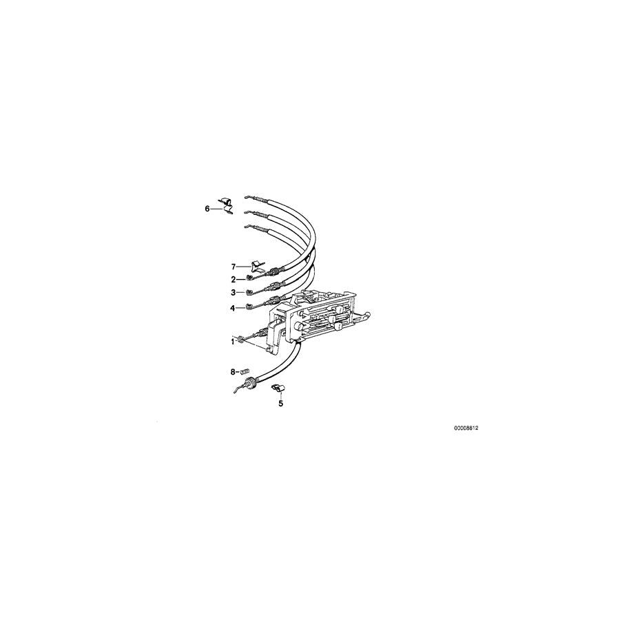 Genuine BMW 64111370917 E30 Bowden Cable Fresh Air (Inc. 316)