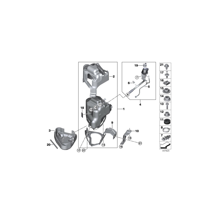 Genuine BMW 16197295657 F15 F16 Filling System For Scr (Inc. X5 25d, X5 M50dX & X5 35dX)