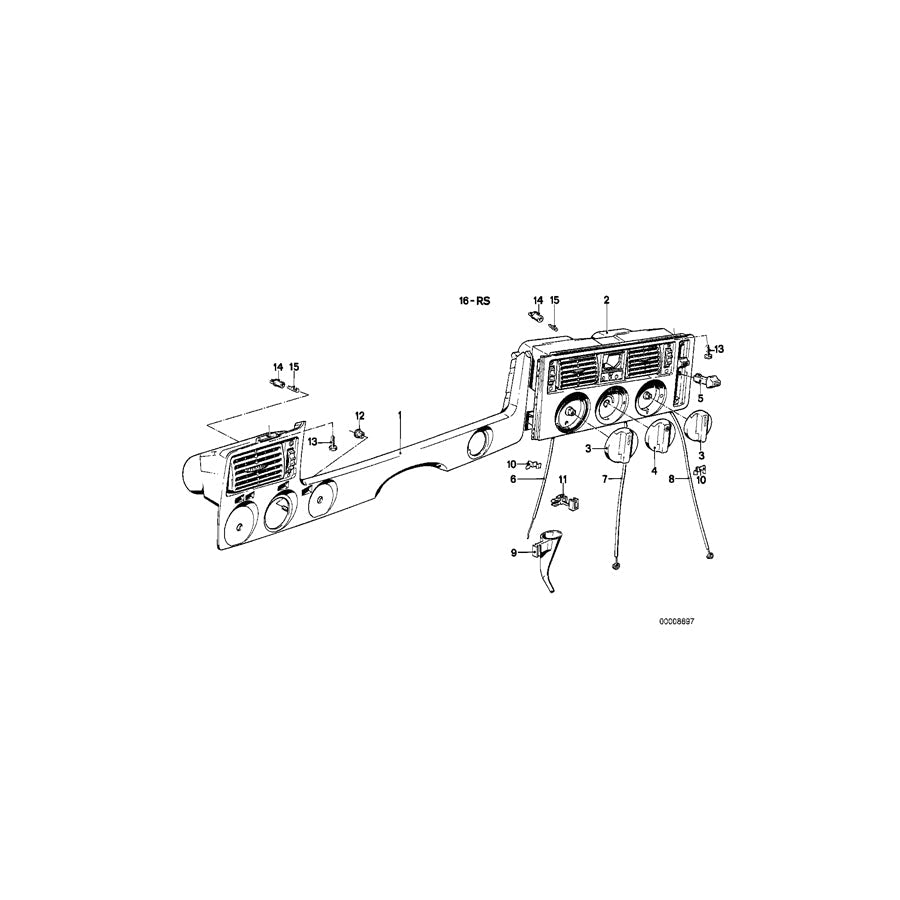 Genuine BMW 64111367442 E21 Bowden Cable Air Distribution (Inc. 316)