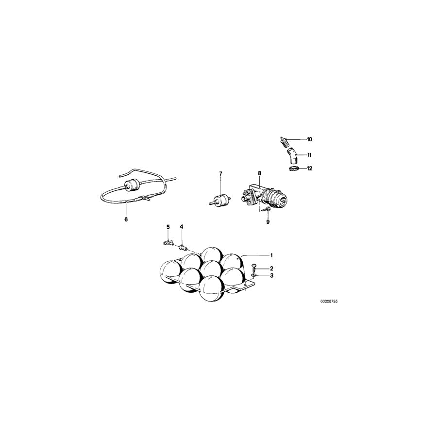 Genuine BMW 64111361873 E23 Rubber Grommet (Inc. 732i)
