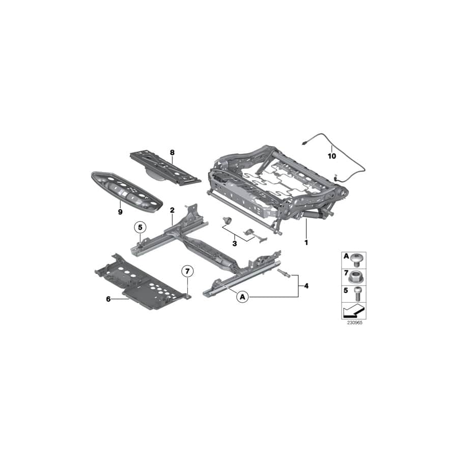 Genuine BMW 52107242077 F02 F03 F04 Left Supporting Plate (Inc. Ghost, 730Li & 730i)