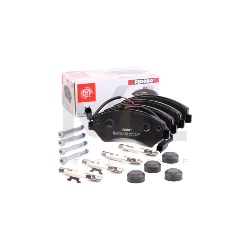 Ferodo Premier Eco Friction FVR1925 Brake Pad Set Incl. Wear Warning Contact, With Brake Caliper Screws, With Piston Clip, With Accessories