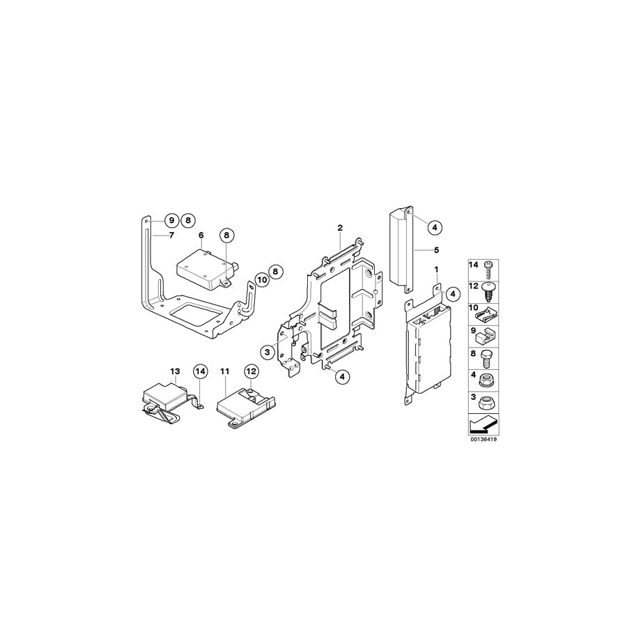 Genuine BMW 07119901364 E53 E87 E81 Sheet Metal Screw (Inc. 118d)