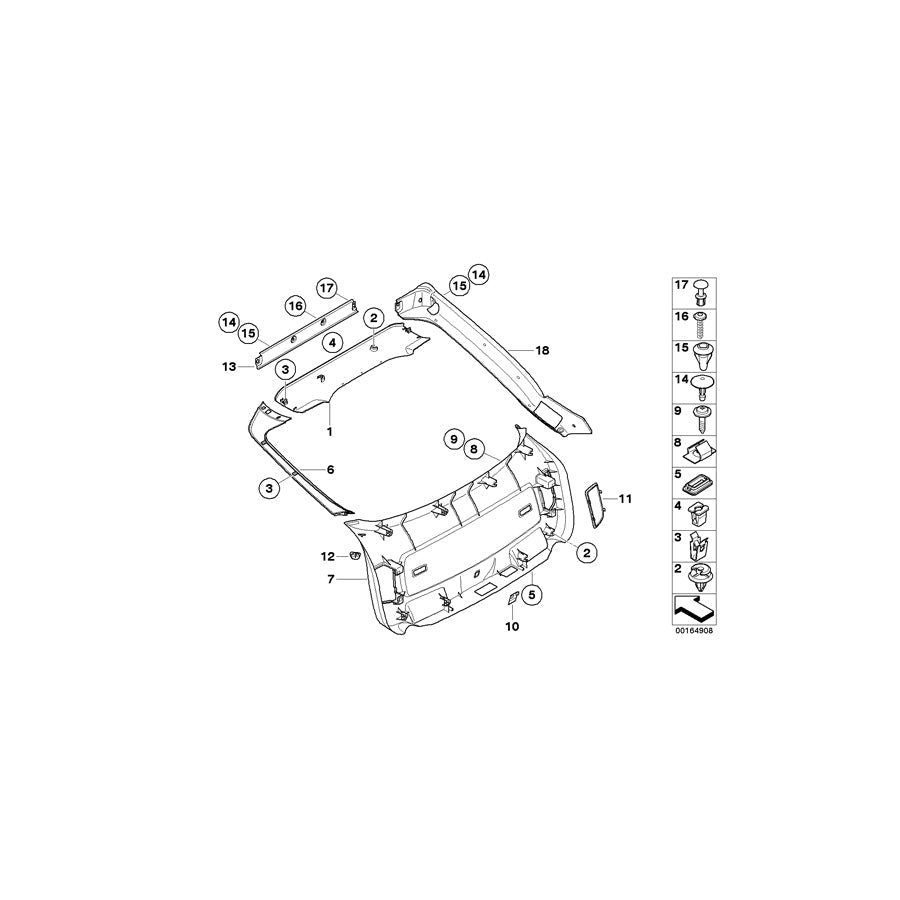 Genuine BMW 51497190775 E71 E72 Cover, Water Gutter, Rear, Left (Inc. X6 50iX, X6 40dX & X6 M50dX)