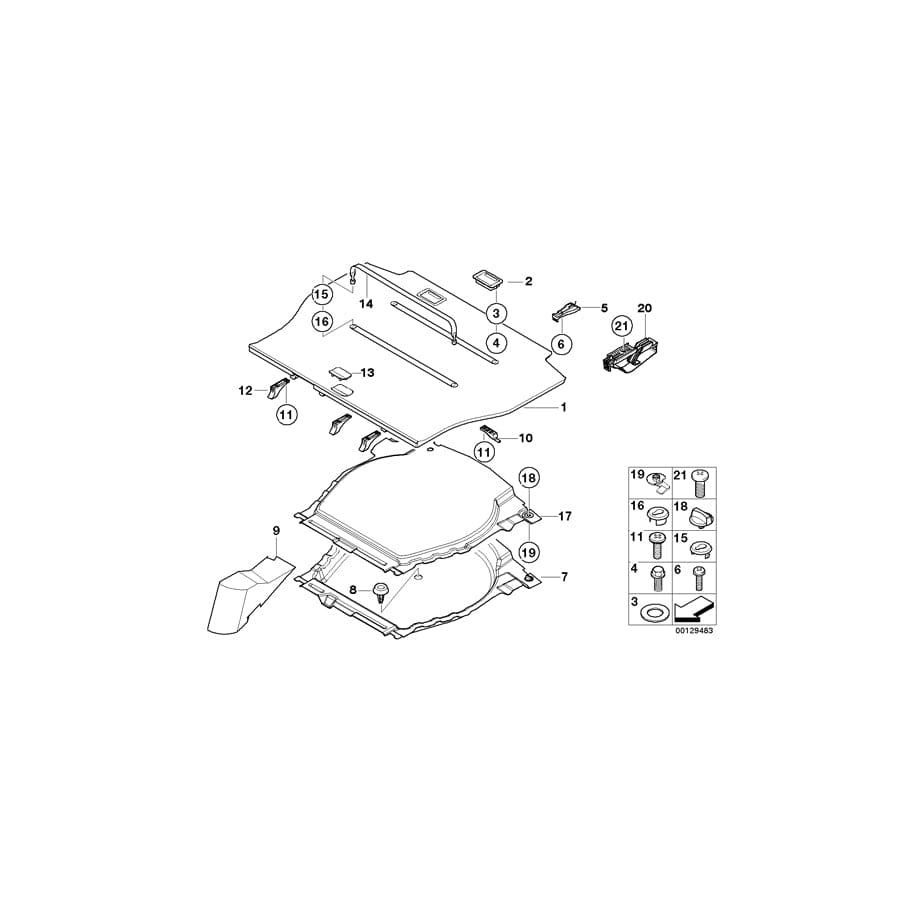 Genuine BMW 51477129745 E53 Floor Carpet, Luggage Compartment ANTHRAZIT (Inc. X5)
