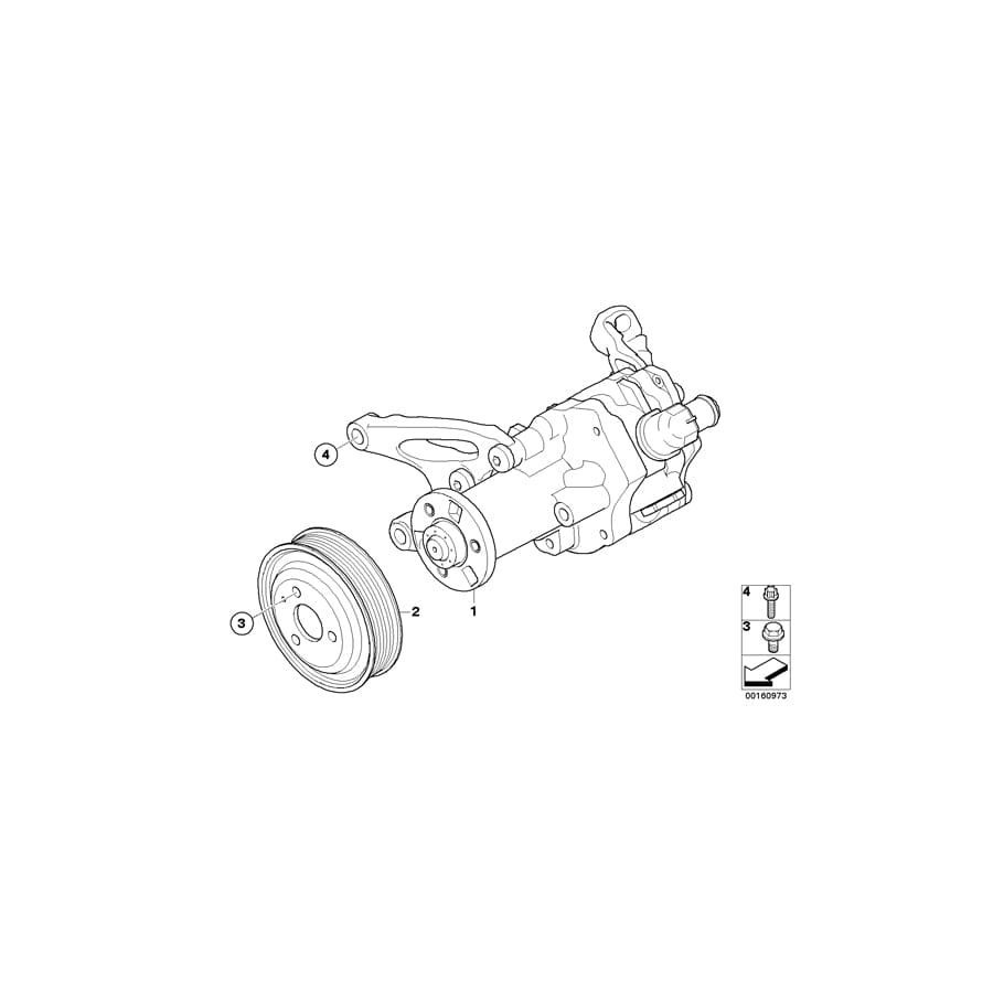 Genuine BMW 32427558757 E70 E60 E61 Pulley (Inc. 535i, X5 3.0si & 535xi)
