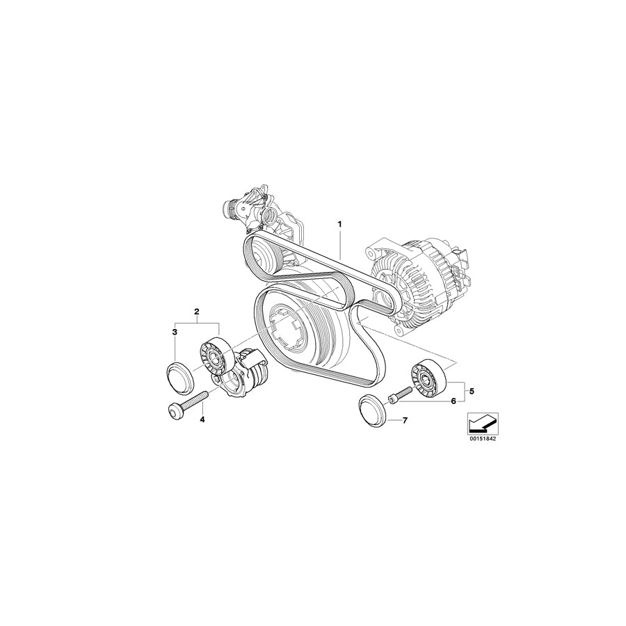 Genuine BMW 07119905409 E87 E92 E70 Fillister-Head Screw M8X35-10.9 (Inc. X5 3.0sd)