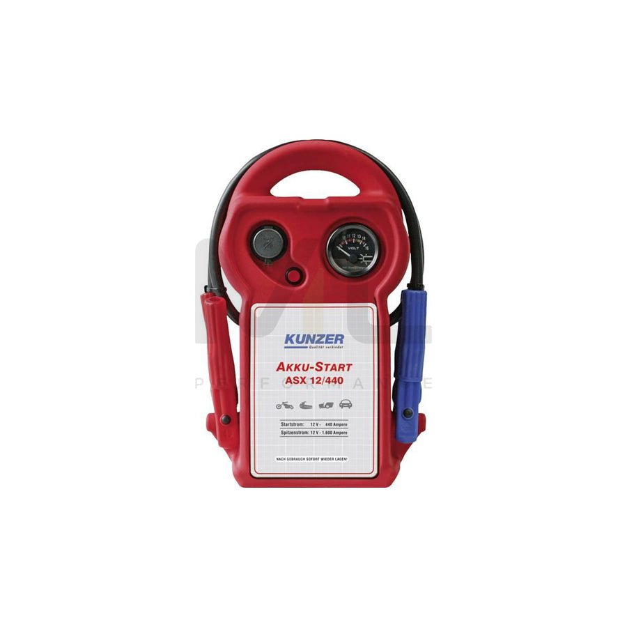 KUNZER ASX 12/440 Car jump starter Battery Capacity: 12Ah, with battery status indicator