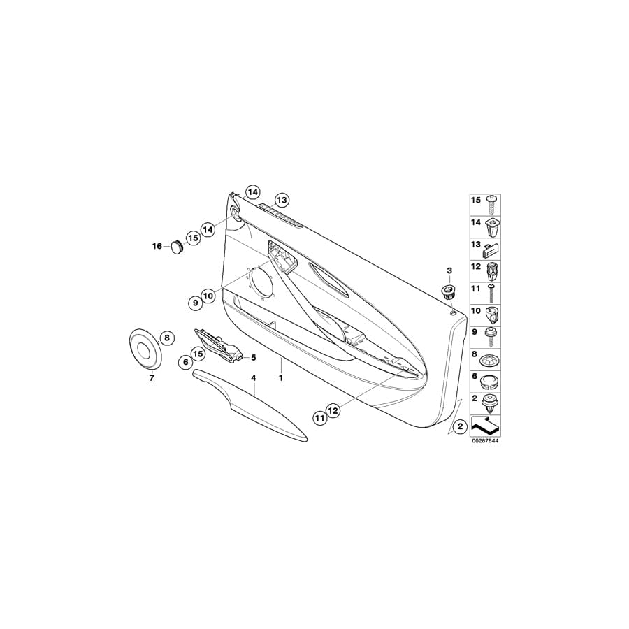 Genuine BMW 51416978047 E64 E63 Cover Loudspeaker Left SCHWARZ (Inc. 645Ci, 635d & 630i)
