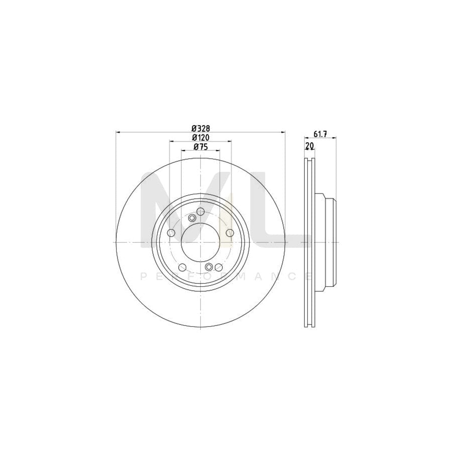TEXTAR OE-Line 92183110 Brake Disc for BMW 5 Saloon (E39) Internally Vented, High-carbon, without wheel hub, without wheel studs