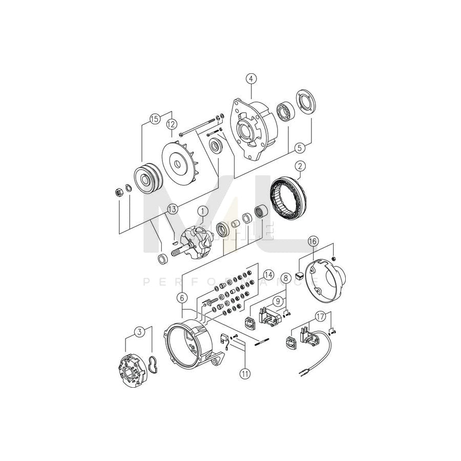 MAHLE ORIGINAL MG 92 Alternator 28V, 160A | ML Performance Car Parts