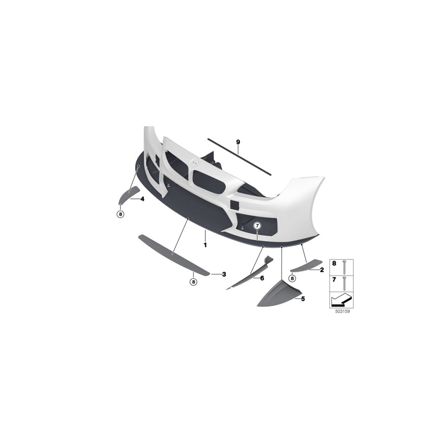 Genuine BMW 51628428557 Insert Left STEEL 2MM (Inc. M6 GT3)