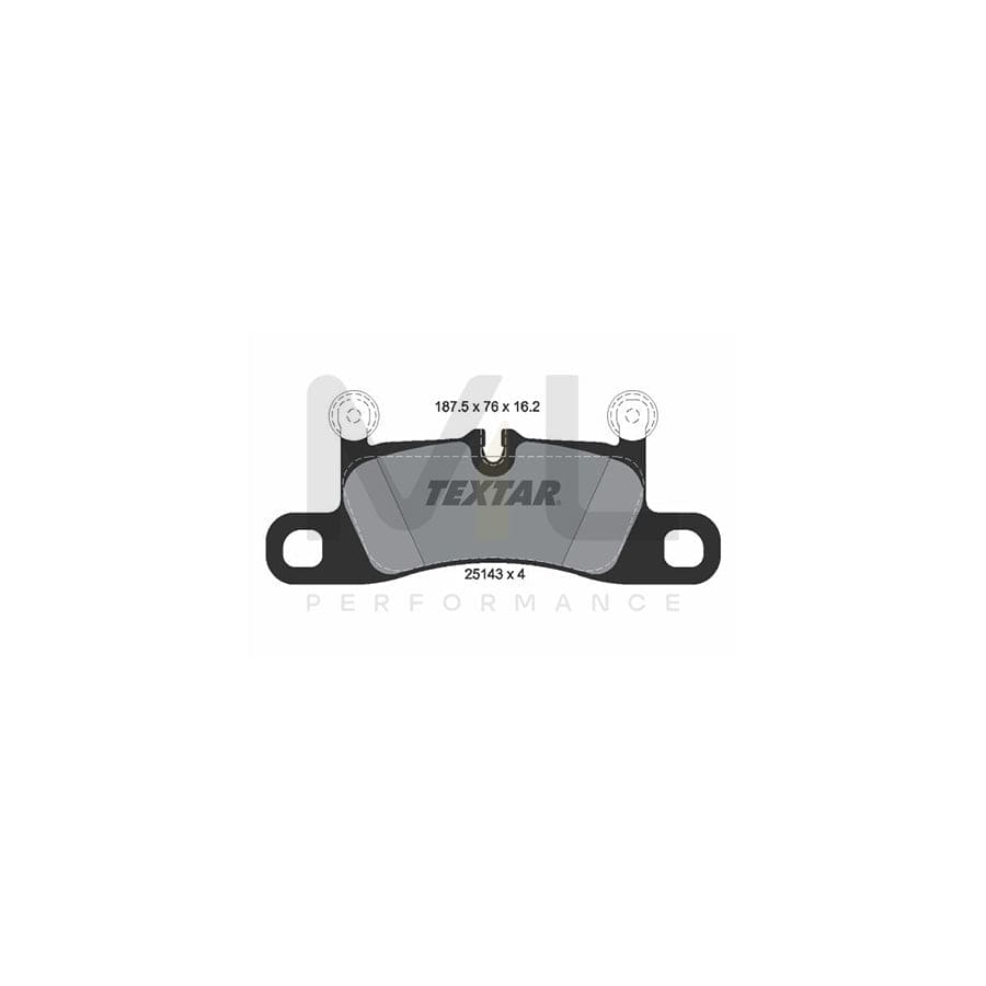 TEXTAR 2514301 Brake pad set prepared for wear indicator, with counterweights