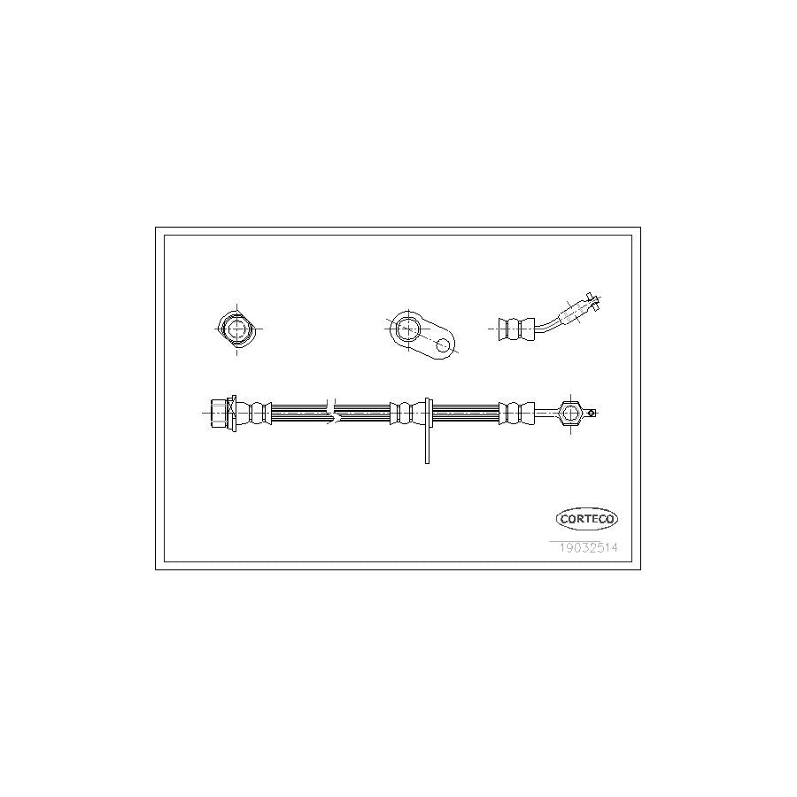 Corteco 19032514 Brake Hose for Toyota Avensis