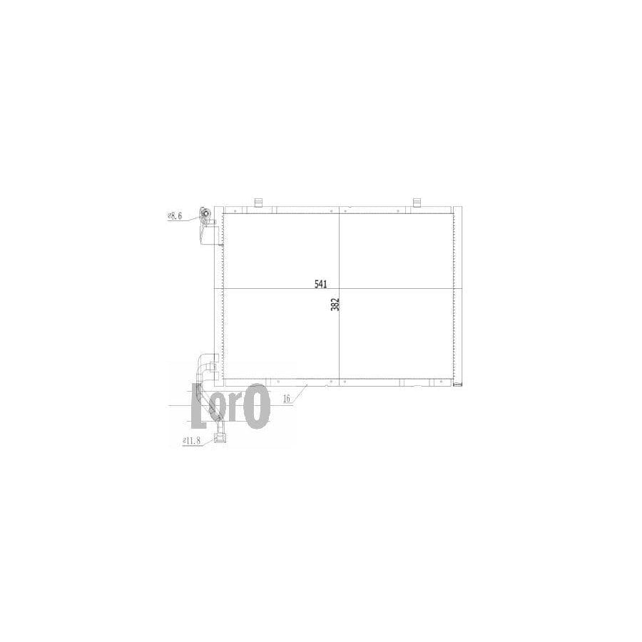 Abakus 0170160028 Air Conditioning Condenser for Ford Fiesta