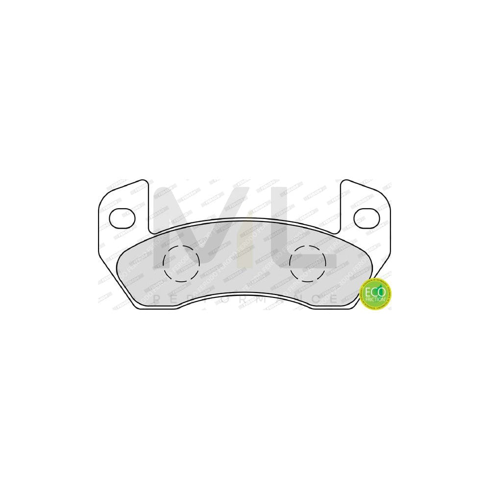 Ferodo Premier Eco Friction FDB4309 Brake Pad Set Not Prepared for Wear Indicator, Without Accessories