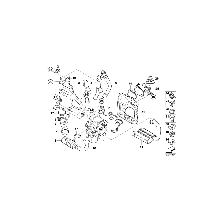 Genuine BMW 64126953097 F06 E91 Support, Water Pump (Inc. 750Li, 320d ed & 323i)