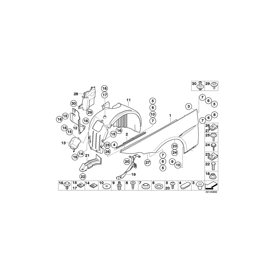 Genuine BMW 07147134115 E64 E63 Shim D=0,5mm (Inc. X3 35iX)