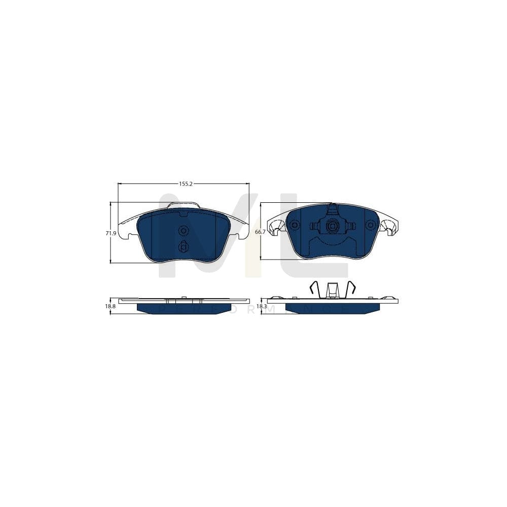 TRW Gdb1691Bte Brake Pad Set For Peugeot 3008 I (0U_) Not Prepared For Wear Indicator