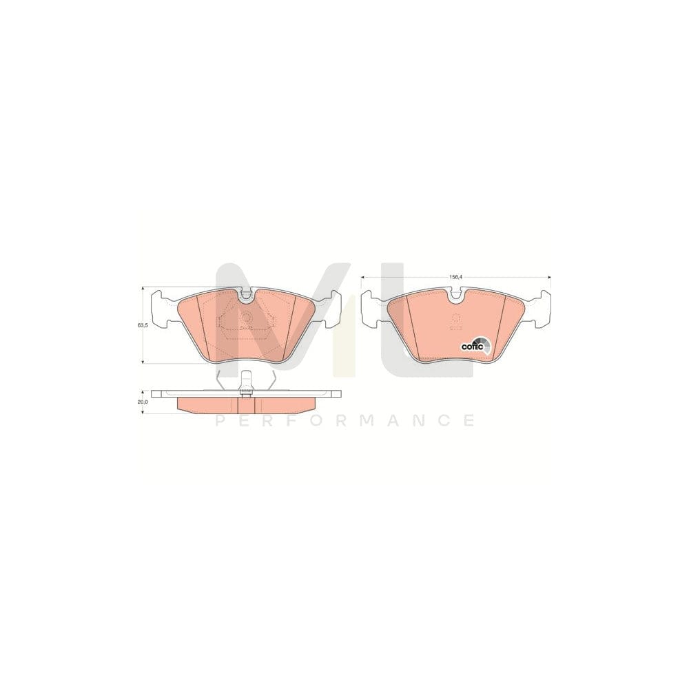TRW Cotec Gdb916 Brake Pad Set Prepared For Wear Indicator