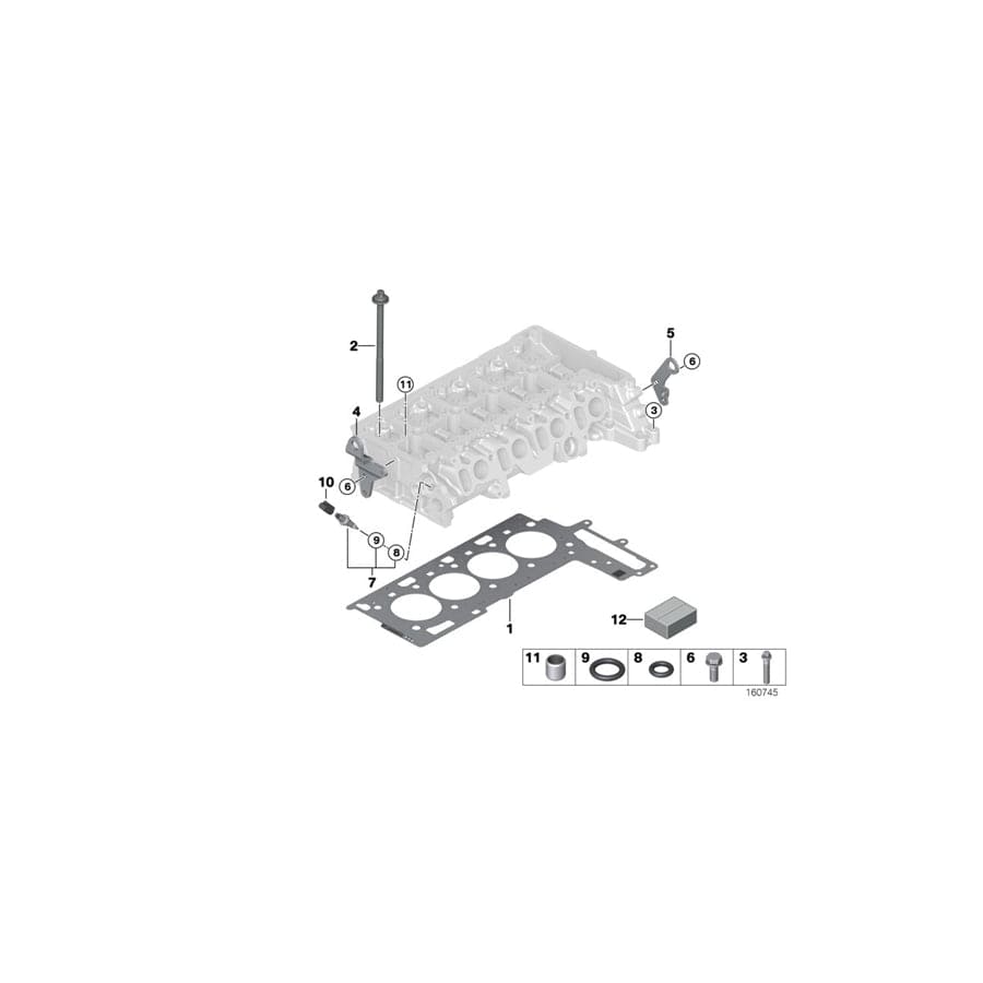 Genuine BMW 11657804865 E81 E82 E84 Gasket Steel (Inc. 123d & X1 23dX)