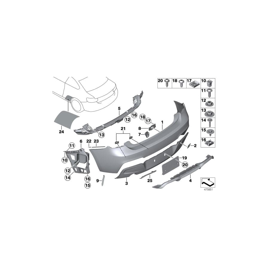 Genuine BMW 51128070594 F87 Right Protection Foil (Inc. M2 & M2 Competition)