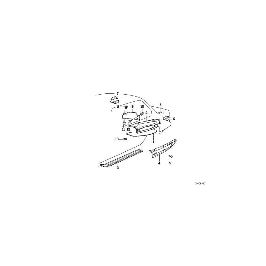 Genuine BMW 63311381826 E34 E32 Heat Insulation Right (Inc. 525td, M5 3.6 & M5 3.8)