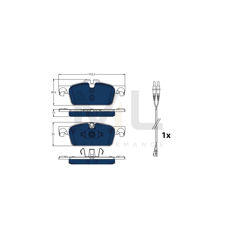 TRW Gdb1929Bte Brake Pad Set Incl. Wear Warning Contact