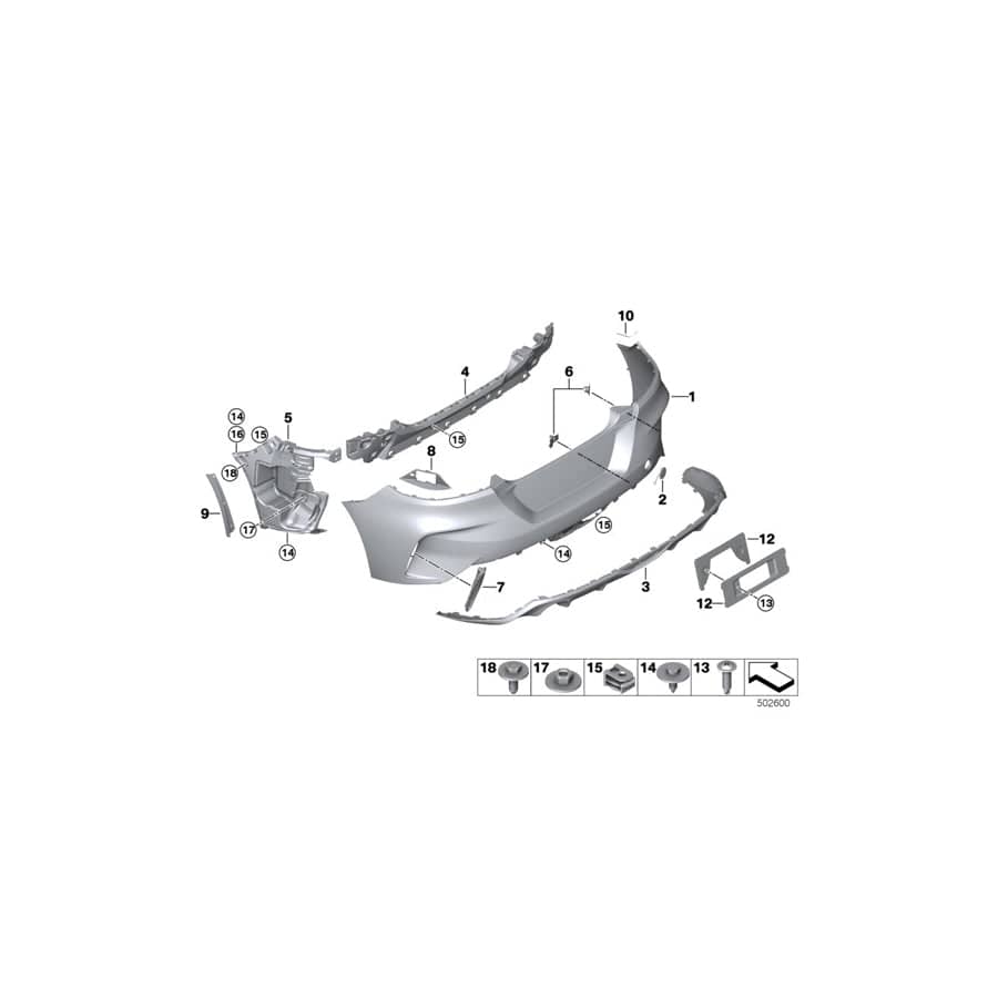 Genuine BMW 51128069787 G29 Connection Wheel Well, Left (Inc. Z4)