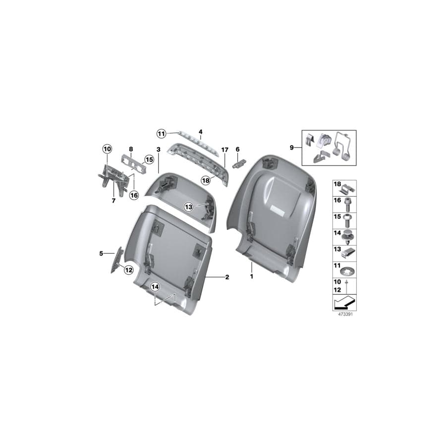 Genuine BMW 07147219633 F16 G07 G12 Clamp (Inc. X7 M50dX)