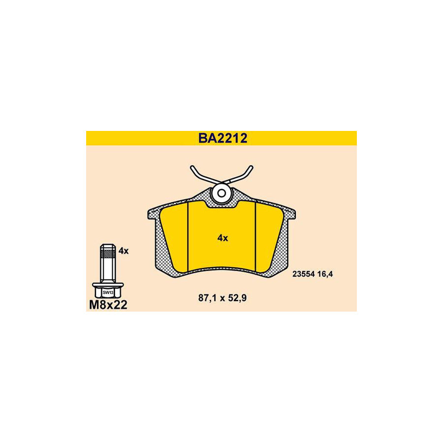 Barum Ba2212 Brake Pad Set