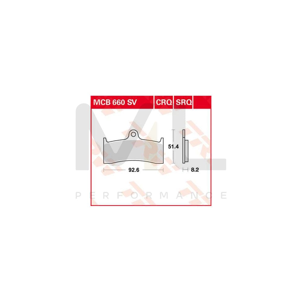 TRW Sinter Street Mcb660Sv Brake Pad Set