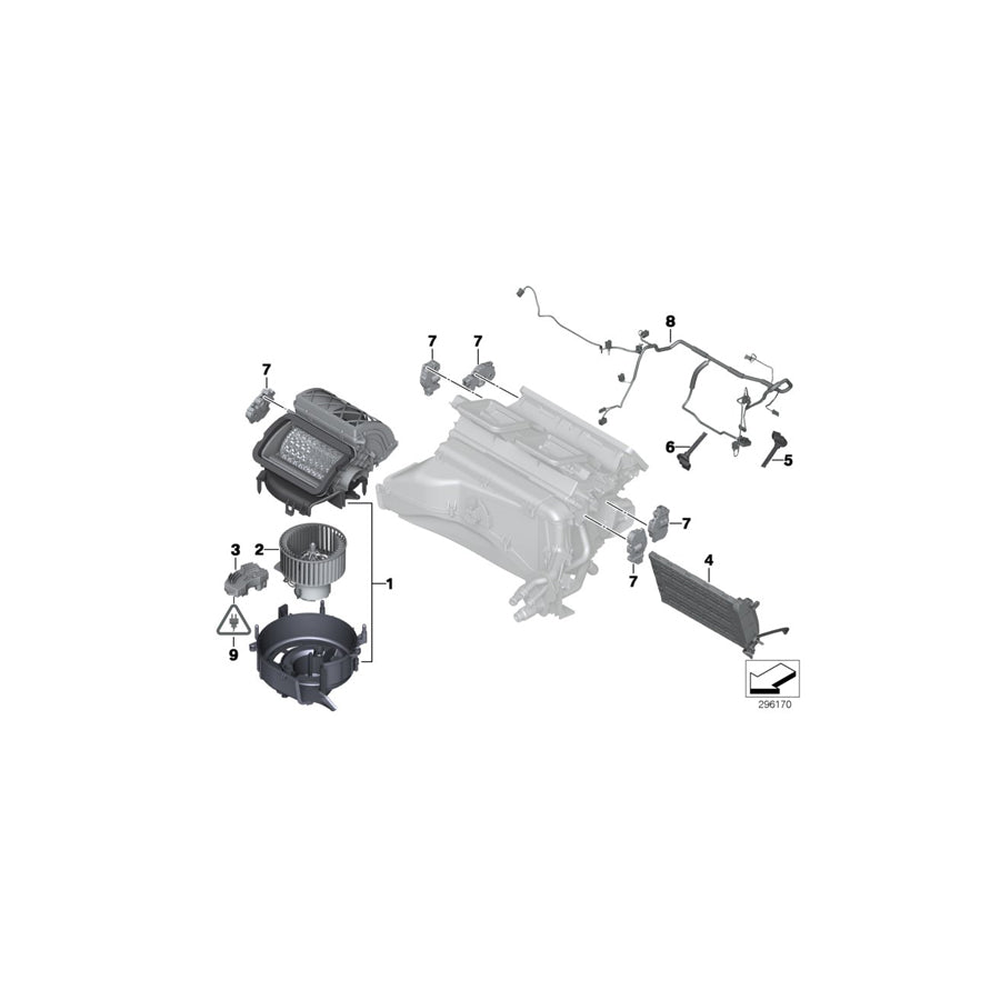 Genuine BMW 64119244083 F25 F26 Blower Housing (Inc. X4 35iX, X3 20dX & X4 28iX)