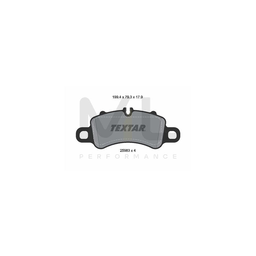 TEXTAR 2598303 Brake pad set for PORSCHE 911 prepared for wear indicator