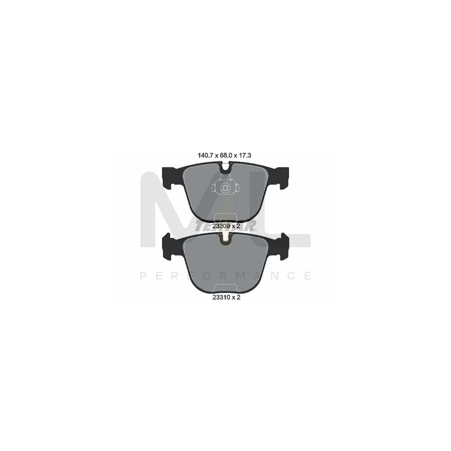 TEXTAR 2330902 Brake pad set prepared for wear indicator