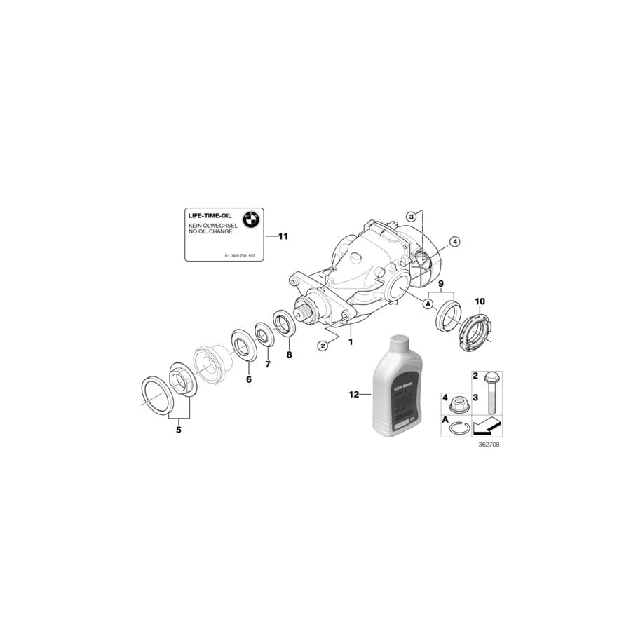 Genuine BMW 33107590914 E70 Exch. Final Drive I=3,15 (Inc. X5)