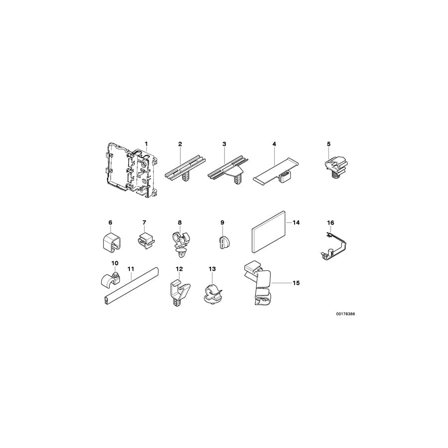 Genuine BMW 61138378037 E53 E36 Clip (Inc. Z3 3.0i, Z3 2.2i & X5 3.0i)
