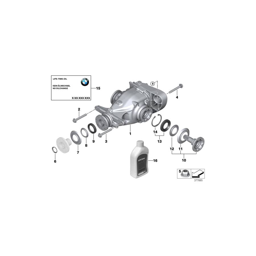 Genuine BMW 33107566190 E90 E92 Exch. Final Drive I=3,91 (Inc. 325xi & 328xi)