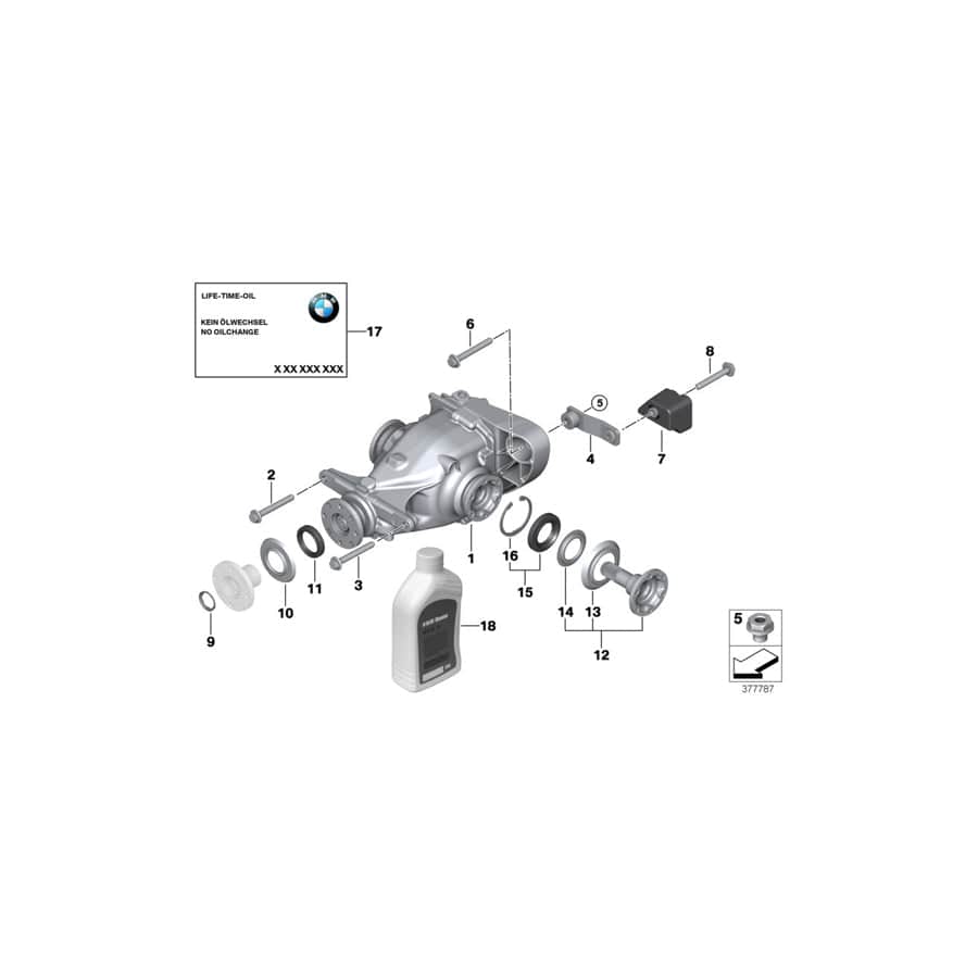 Genuine BMW 33107566186 E84 E92 Exch. Final Drive I=3,23 (Inc. 320xd, 325xi & 330xi)