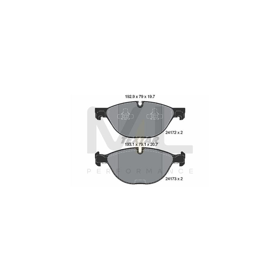 TEXTAR 2417201 Brake pad set prepared for wear indicator