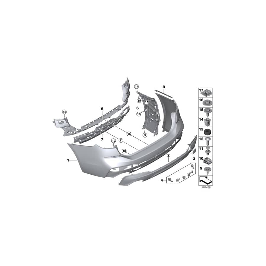 Genuine BMW 51128094107 G32 Kit, Mount For Pdc/Pma Sensor, Rear -M- (Inc. 630dX, 630d & 640i)