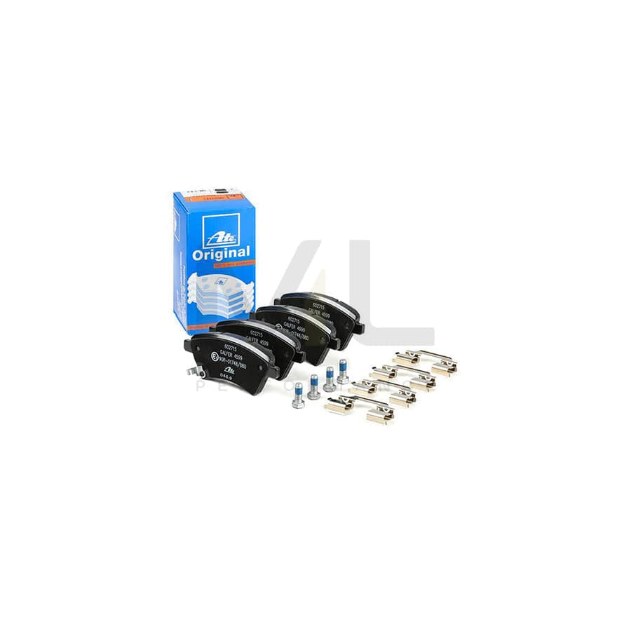 ATE 13.0460-2715.2 Brake pad set with acoustic wear warning, with brake caliper screws, with accessories