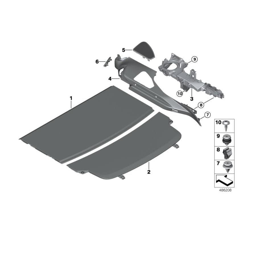 Genuine BMW 51477474550 G32 Parcel Shelf, Front CANBERRABEIGE (Inc. 640iX, 640i & 620dX)