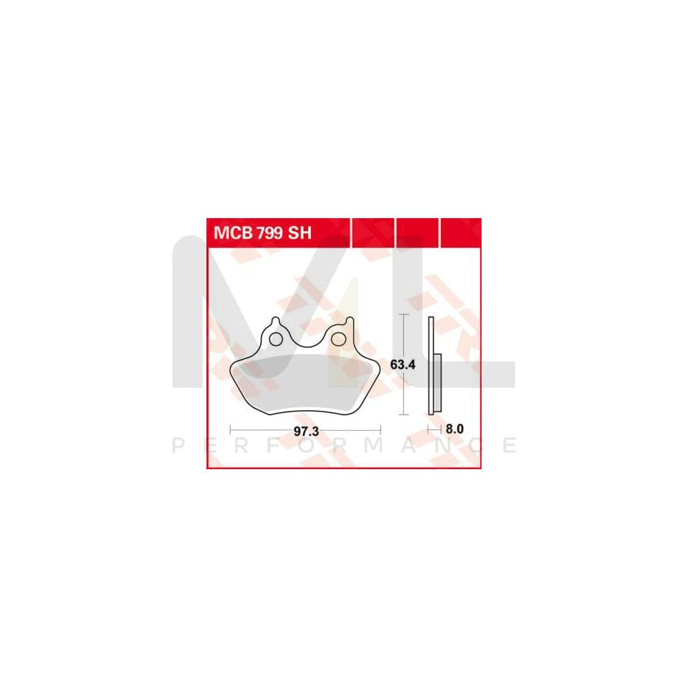 TRW Sinter Street Mcb799Sh Brake Pad Set