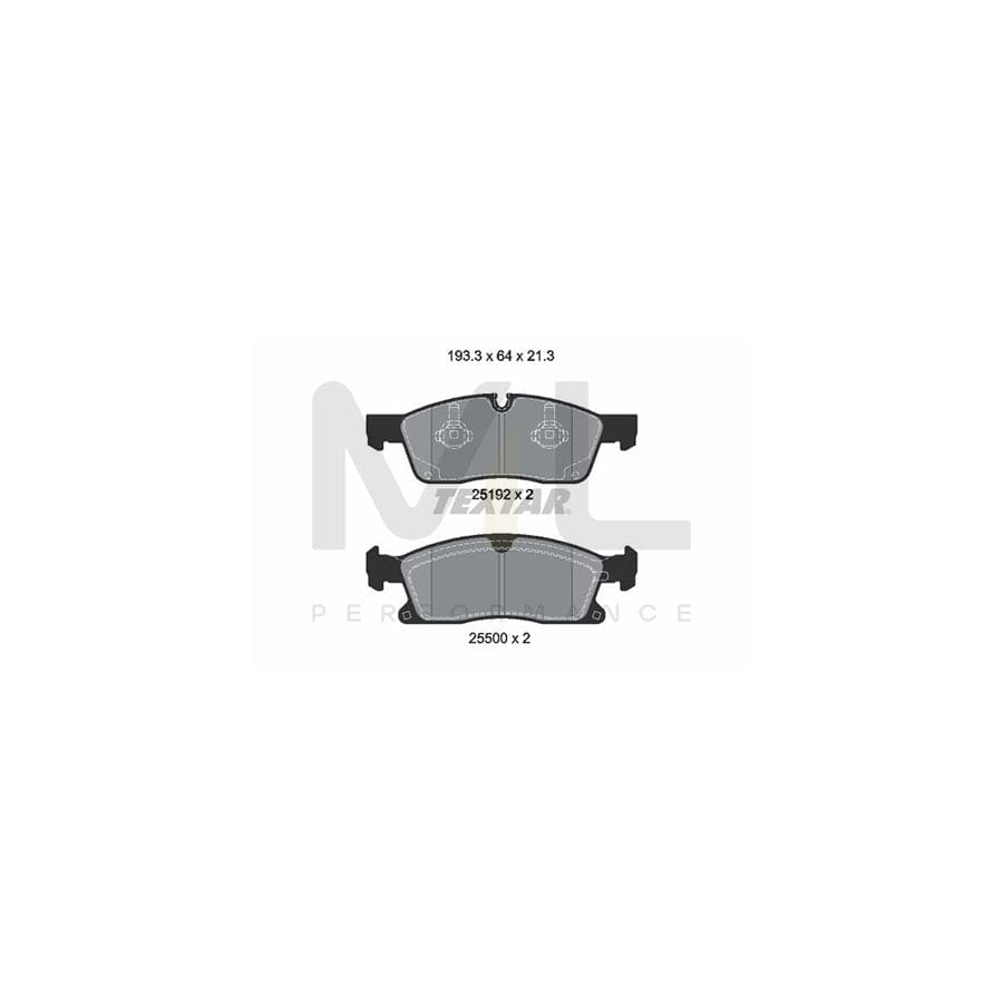 TEXTAR 2519202 Brake pad set prepared for wear indicator